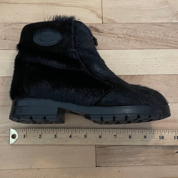 Vtg Pajar Black Seal Skin Genuine Shearling Lining Zip Ankle Boots - Sz 6.5 - Picture 13 of 14